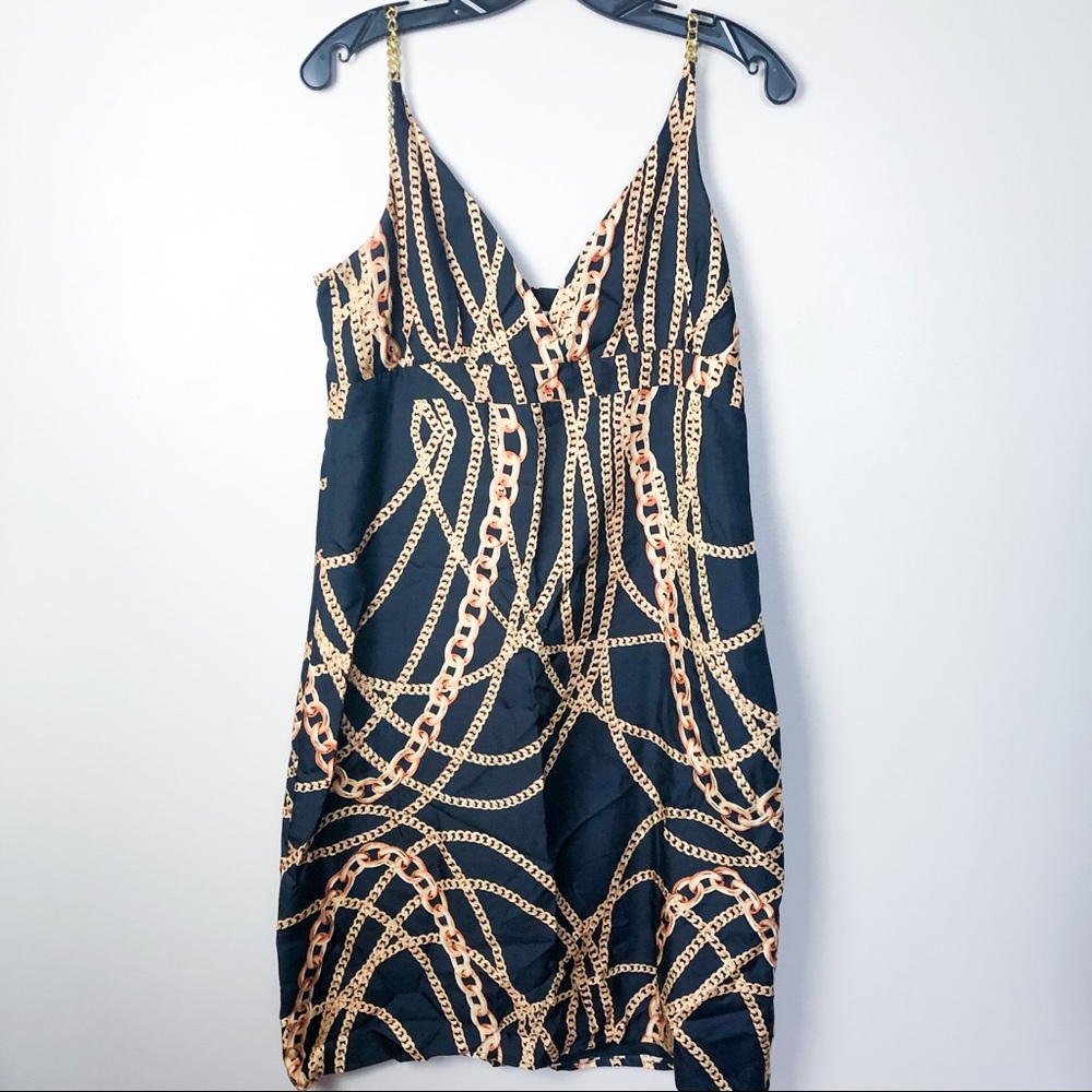 Skirtin Around Chain Print Mini Dress